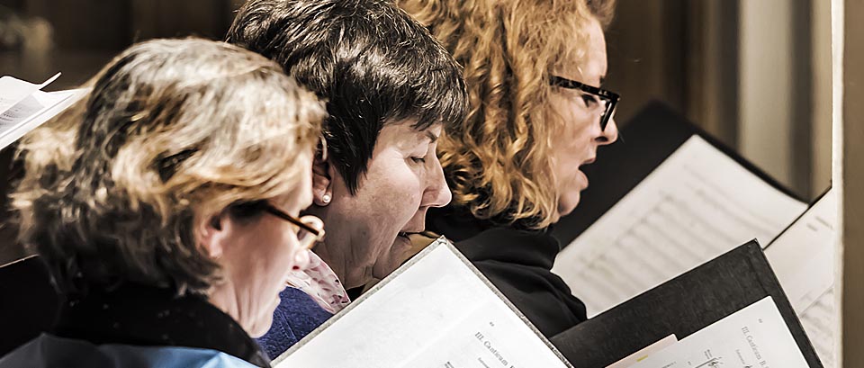 Sängerinnen bei der Probe